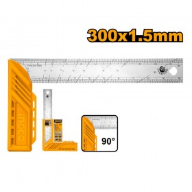 Ingco HAS123002 12 Inch Accurate Measuring Tool Angle Square SS Blade