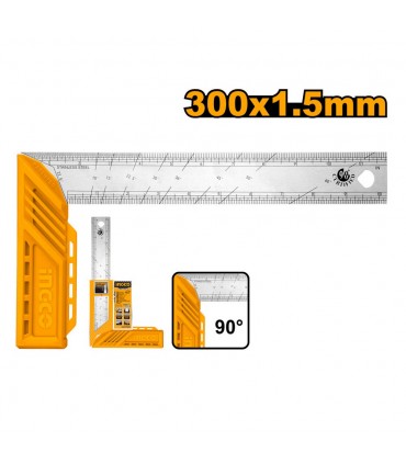 Ingco HAS123002 12 Inch Accurate Measuring Tool Angle Square SS Blade