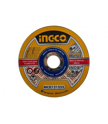 Ingco MCD121255 10 Pcs Abrasive Cutting Disc In Metal Box