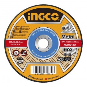 Ingco MCD121255 10 Pcs Abrasive Cutting Disc In Metal Box
