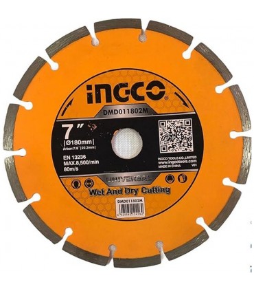 Ingco DMD011802M 180mm  Long-Lasting Dry Diamond Wheel