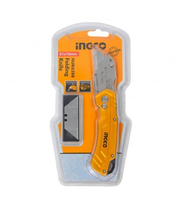 Ingco HUK6288 180mm 6 PCS Blade Folding Cutter Knife