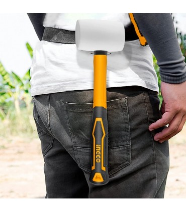 Ingco HRUH8316 16oz Fiberglass Handle Rubber Hammer