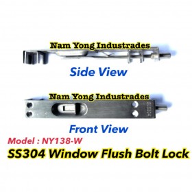 Hardware Specialist NY138-W Stainless Steel Window Flush Bolt Lock