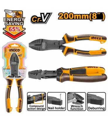Ingco HCCP58200 8 Inch 200mm Vanadium Steel Combination Plier