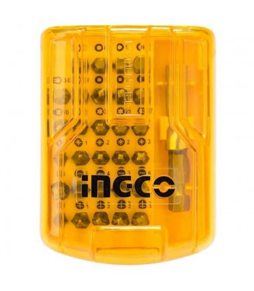 Ingco AKSD08301 30 Pcs 25mm Magnetic Holder Screwdriver Bits Set