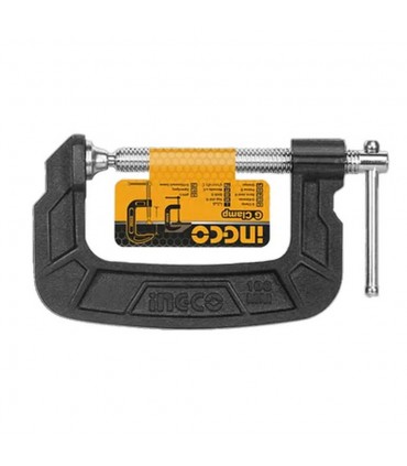 Ingco HGC0103 3 Inch 75mm Jaw Malleable Cast Iron G Clamp