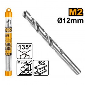 Ingco DBT1111201 12mm 1 Pcs Plastic Tube M2 HSS Drill Bit