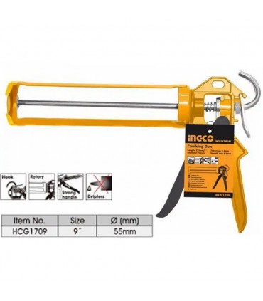 Ingco HCG1709 9 Inch Aluminum Handle Rotatable Caulking Gun