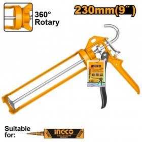 Ingco HCG1709 9 Inch Aluminum Handle Rotatable Caulking Gun