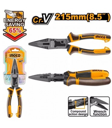 Ingco HCLNP58200 215mm Compound Action Long Nose Plier