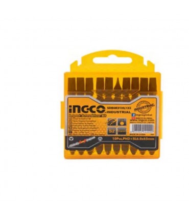Ingco SDBIM21HL133 10 Pcs Double End Impact Screwdriver Bits