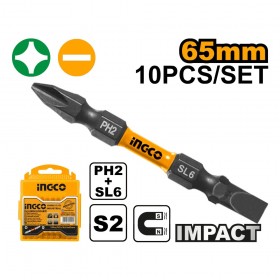 Ingco SDBIM21HL133 10 Pcs Double End Impact Screwdriver Bits