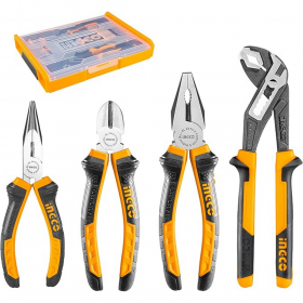 Ingco HKTV01P041 Pliers Set With Case - 4 Pieces
