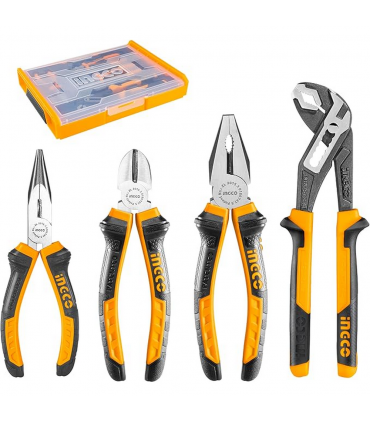 Ingco HKTV01P041 Pliers Set With Case - 4 Pieces