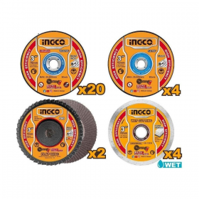 Ingco MCD07630 76mm Cutting And Grinding Disc Set - 30 Pieces