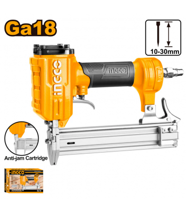 Ingco ABN10301-3 10-30mm Pneumatic Air Brad Nailer - 18 Gauge
