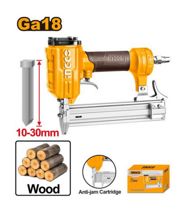 Ingco ABN10301-3 10-30mm Pneumatic Air Brad Nailer - 18 Gauge