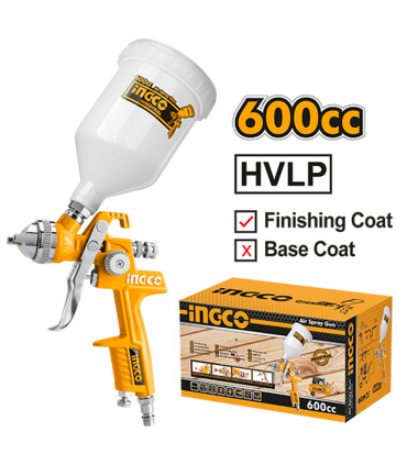 Ingco ASG1061 600cc HVLP Gravity Paint Spray Gun