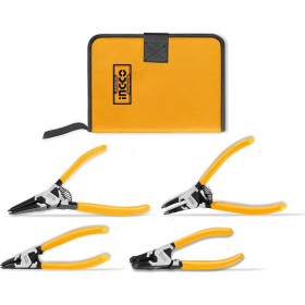 Ingco HCCPS26125 125mm Cr-V Circlip Plier Set - 4 Pieces
