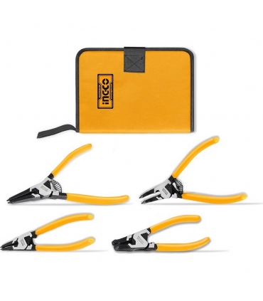 Ingco HCCPS26125 125mm Cr-V Circlip Plier Set - 4 Pieces