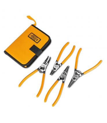 Ingco HCCPS26125 125mm Cr-V Circlip Plier Set - 4 Pieces