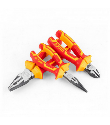 Ingco HIKPS28318 1000V Cr-V Insulation Pliers Set - 3 Pieces