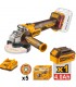 Ingco CAGLI261021 20V Lithium-Ion 4.0 Ah Cordless Angle Grinder