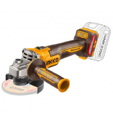 Ingco CAGLI261021 20V Lithium-Ion 4.0 Ah Cordless Angle Grinder