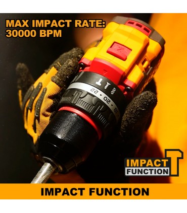 Ingco CIDLI20668 20V Max Lithium-Ion Compact Brushless Cordless Impact Drill