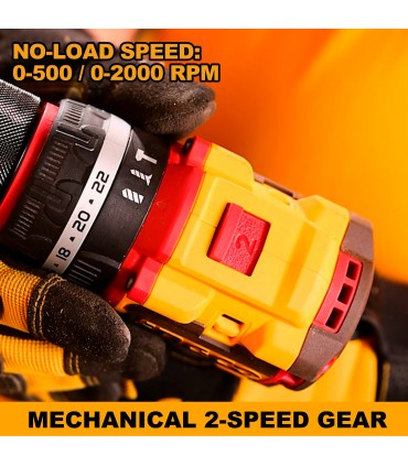 Ingco CIDLI20668 20V Max Lithium-Ion Compact Brushless Cordless Impact Drill