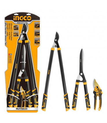 Ingco HLT76033 Pruning, Hedge Shears and Lopper Garden Combo Set