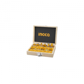 Ingco AKRT1201 6mm Shank Router Bit Set - 12 Pieces