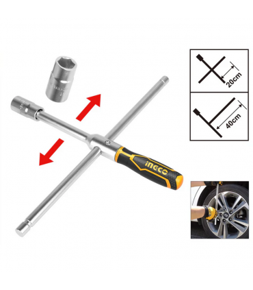 Ingco HRCW40231 1/2" Rapid Cross Wrench with Socket - 4 Pieces