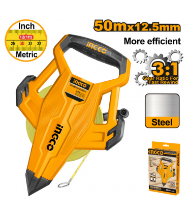 Ingco HSMT8550 50mx12.5mm Steel Measuring Tape
