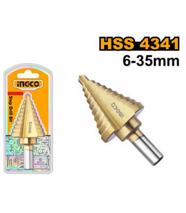Ingco AKSDS63503 6-35mm HSS Step Drill Bit