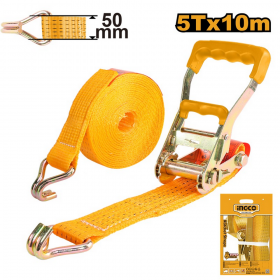Ingco HRSP5101 50mmX10m Heavy Duty Ratchet Tie Down Straps - 5 Tons