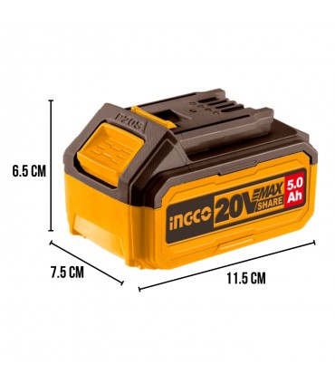 Ingco COSLI240464 P20S Lithium-Ion 5.0 Ah Battery Kit