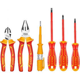Ingco HKIST3061 1000V VDE Insulated Hand Tools Set - 6 Pieces