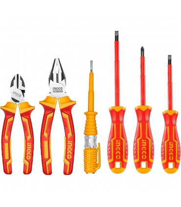Ingco HKIST3061 1000V VDE Insulated Hand Tools Set - 6 Pieces