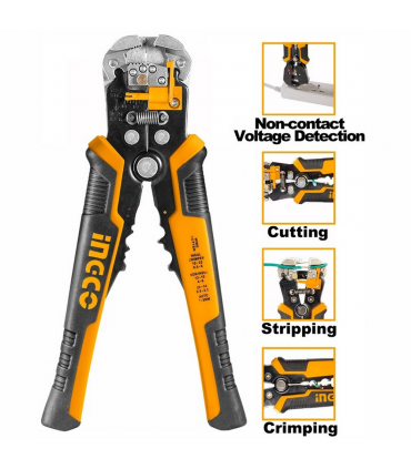 Ingco HWSP102429 210mm Voltage Detecting 4in1 Automatic Wire Stripper