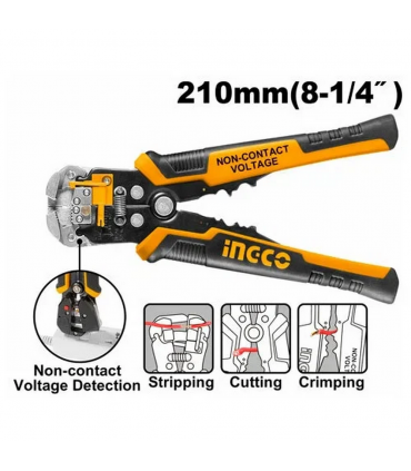 Ingco HWSP102429 210mm Voltage Detecting 4in1 Automatic Wire Stripper