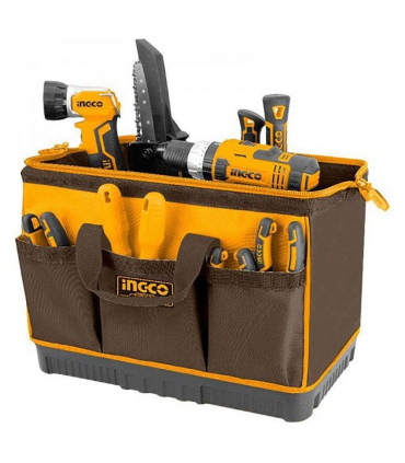 Ingco HTBG08 16" Heavy Duty Industrial Tool Bag with 16 Pockets