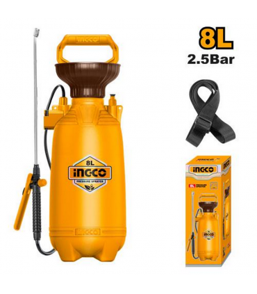 Ingco HSPP30802 2.5 Bar Manual Pressure Sprayer - 8 Litre