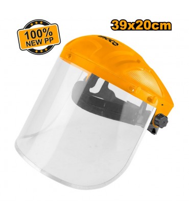 Ingco HFSPC32 39 x 20cm Adjustable Head Gear Impact Face Shield Resistant
