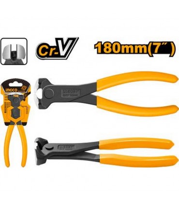 Ingco HECP02180 7 Inch Comfortable Grip Sharp Jaws End Cutting Pliers