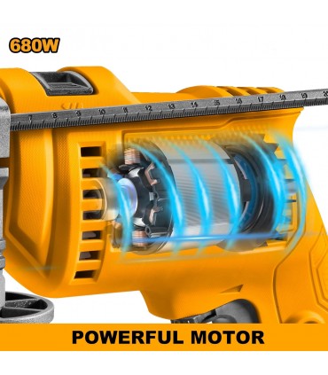 Ingco ID6808 Precision and Durability 680W Electric Impact Drill