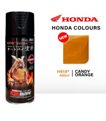 Samurai H618 Candy Orange Glossy Finish High-Temperature Spray Paint - 400mL
