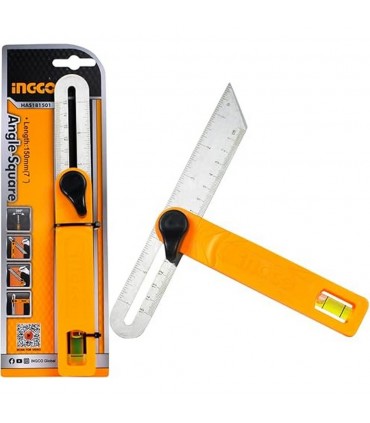 Ingco HAS181501 7 Inch Horizontal Bubble Bevel Angle Square