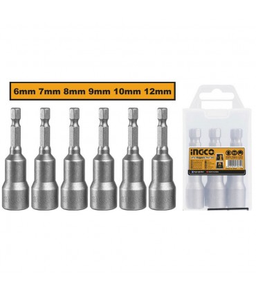 Ingco AMN65061 6 Pcs Impact Grade Magnetic Socket Set
